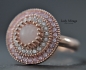 Preview: Silberring 925 - Rosenquarz Edelstein - Roségold - Verstellbar - Kristall Schmuck - Brautschmuck - Zirkonia - Handmade Gift Ideas - Rings